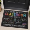 Personalized Welcome Classroom Doormat, Custom Teacher Name Crayon Welcome Mat, Back To School Door Decor Gift - Style 2