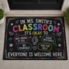 Personalized Welcome Classroom Doormat, Custom Teacher Name Crayon Welcome Mat, Back To School Door Decor Gift - Style 7