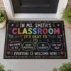 Personalized Welcome Classroom Doormat, Custom Teacher Name Crayon Welcome Mat, Back To School Door Decor Gift - Style 8