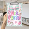Preppy Teacher Clipboard, Custom Teacher Name Clipboard, Teacher Appreciation Gift, Back To School Gift, First Day Of School Teacher Gift - Style 10