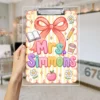 Preppy Teacher Clipboard, Custom Teacher Name Clipboard, Teacher Appreciation Gift, Back To School Gift, First Day Of School Teacher Gift - Style 4