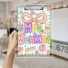 Preppy Teacher Clipboard, Custom Teacher Name Clipboard, Teacher Appreciation Gift, Back To School Gift, First Day Of School Teacher Gift - Style 8